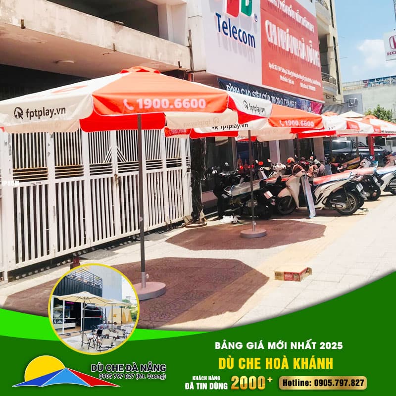 Dù che Hoà Khánh: Sản xuất, cung cấp hàng cao cấp – Bảng giá mới nhất 2025
