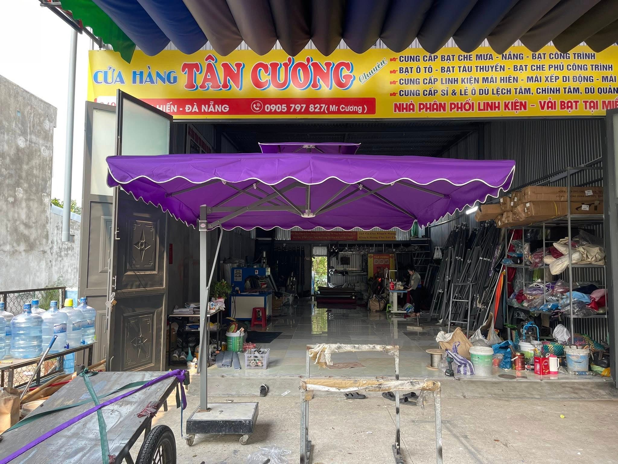 Dịch vụ lắp đặt dù che lệch tâm vuông nhanh chóng ở Đà Nẵng